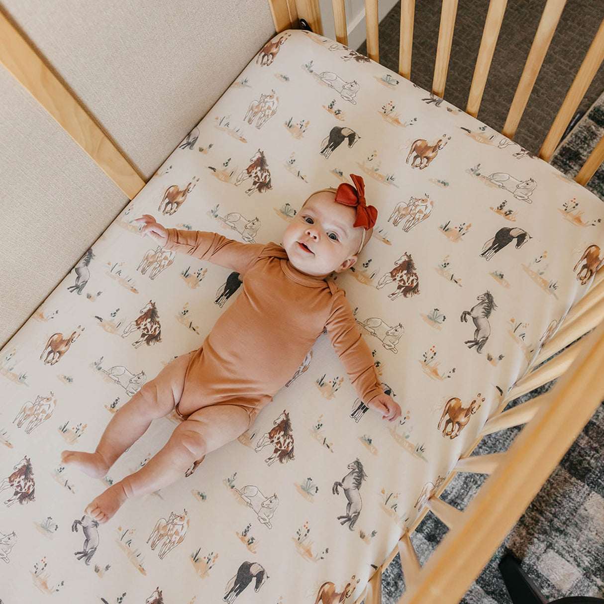 Premium Knit Fitted Crib Sheet- Montana by Copper Pearl