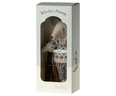 Winter Mouse with Ski Set, Dad by Maileg
