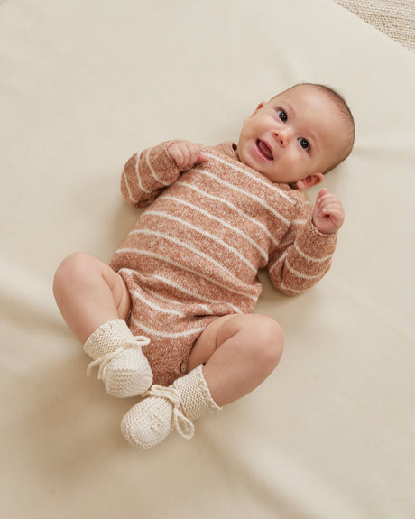 riggens romper || cinnamon stripe by Quincy Mae