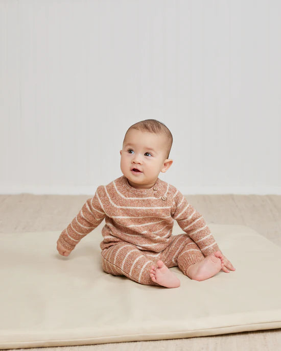 Ace Knit Sweater || Cinnamon Stripe by Quincy Mae