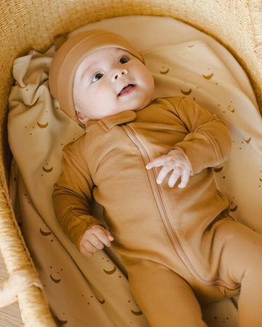 Zip Long Sleeve Sleeper Footie || Golden by Quincy Mae