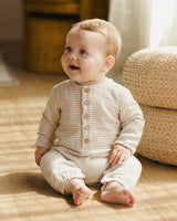 Woven Jumpsuit || Basil Stripe by Quincy Mae