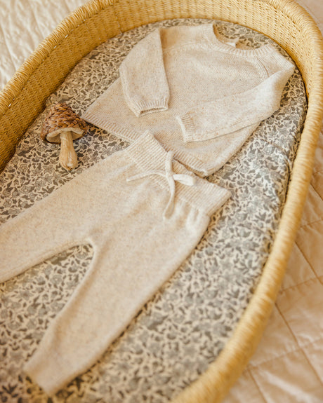 Bassinet Crib Sheet- Green Garden by Quincy Mae