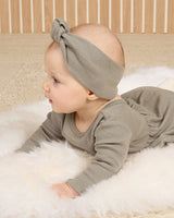 Ribbed Knotted Headband || Basil by Quincy Mae