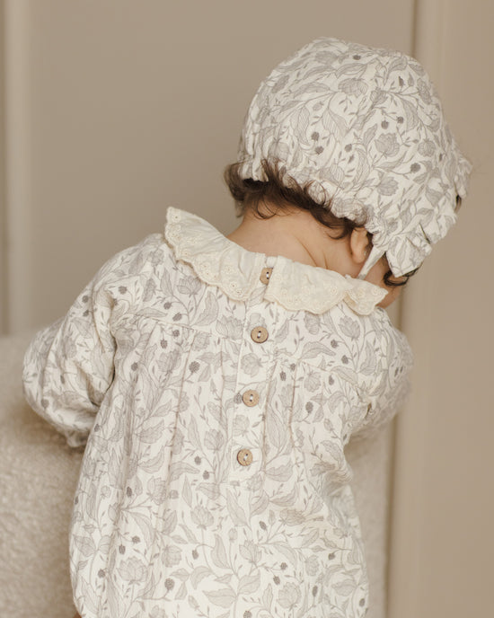 Collared Bubble Romper || Winter Floral by Quincy Mae