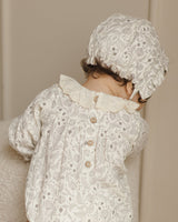 Collared Bubble Romper || Winter Floral by Quincy Mae