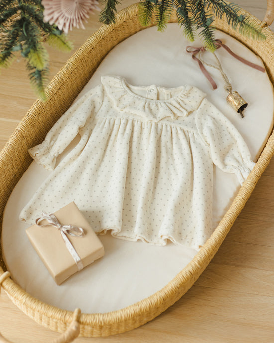 Velour Baby Dress || Polka Dot by Quincy Mae