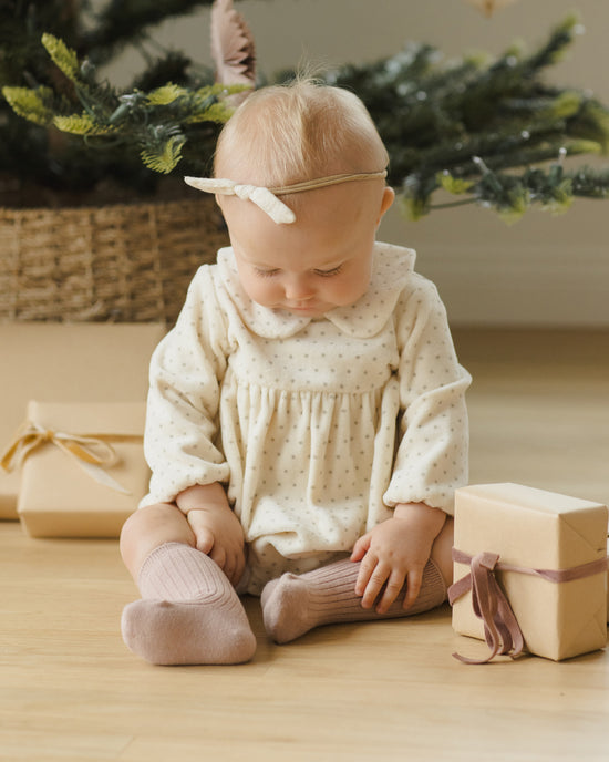 Peter Pan Romper || Polka Dot by Quincy Mae