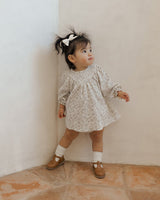 V Smocked Dress || Winter Floral by Quincy Mae