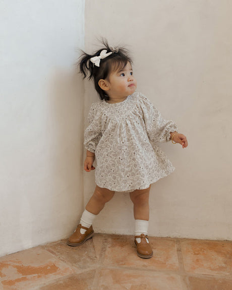 V Smocked Dress || Winter Floral by Quincy Mae