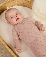 Bamboo Zip Footie || Candy Cane by Quincy Mae