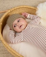 Bamboo Zip Footie || Candy Stripe by Quincy Mae