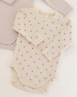 Waffle Long Sleeve Bodysuit || Fall Ditsy by Quincy Mae