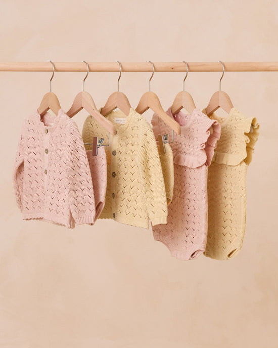 Scalloped Cardigan || Bubblegum by Quincy Mae