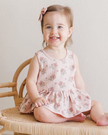 Sleeveless Peplum Set || Vintage Floral by Quincy Mae