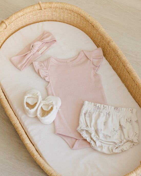 Flutter Sleeve Bodysuit || Bubblegum by Quincy Mae