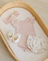 Flutter Sleeve Bodysuit || Bubblegum by Quincy Mae