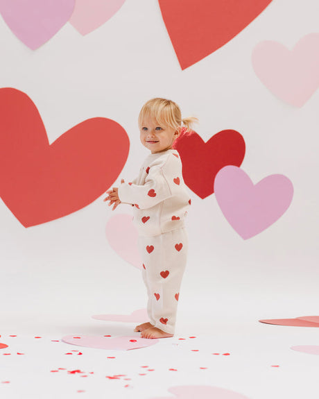 Heart Knit Sweater || Natural by Quincy Mae