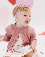 Knit Cardigan || Lipstick by Quincy Mae