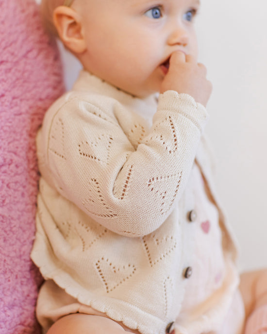Knit Cardigan || Ivory by Quincy Mae