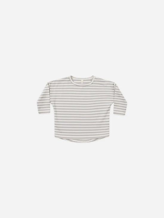 long sleeve tee || periwinkle stripe by Quincy Mae