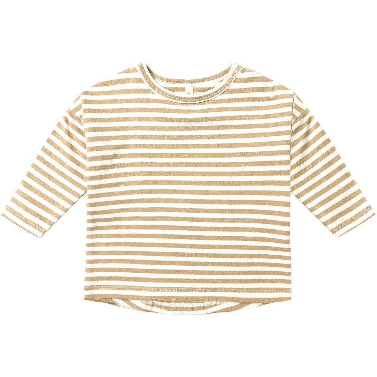 Quincy Mae Long Sleeve Tee || Gold Stripe
