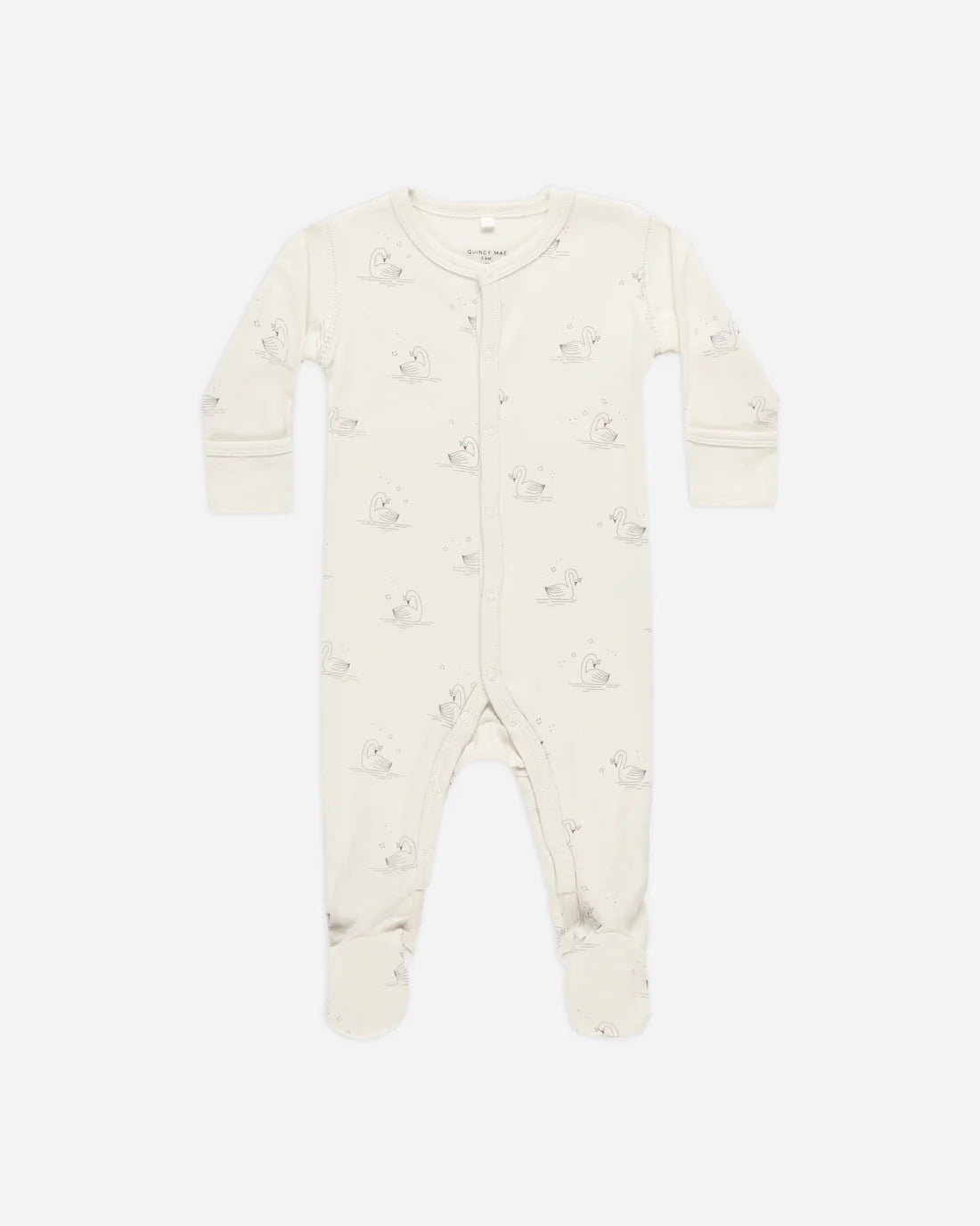 Full Snap Footie || Swans by Quincy Mae