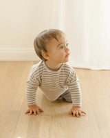 long sleeve tee || periwinkle stripe by Quincy Mae