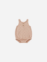 sleeveless bubble romper || cherries by Quincy Mae