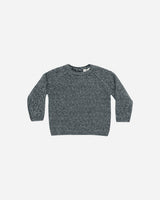 Knit Sweater || Heathered Indigo by Quincy Mae