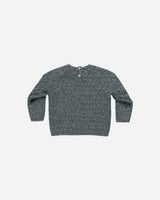 Knit Sweater || Heathered Indigo by Quincy Mae