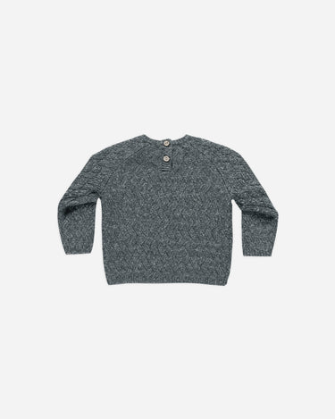 Knit Sweater || Heathered Indigo by Quincy Mae
