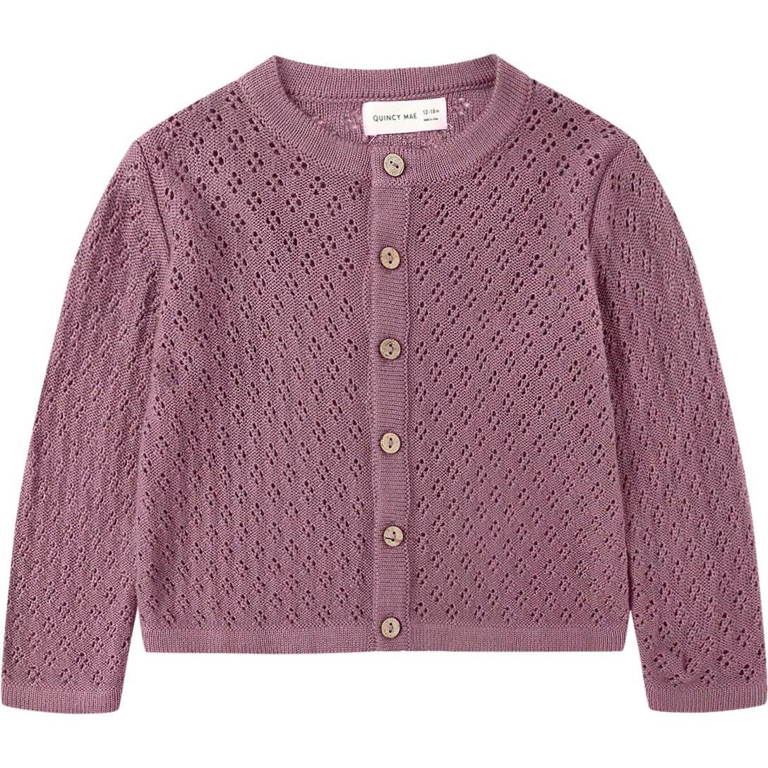 Quincy Mae Knit Cardigan || Mulberry