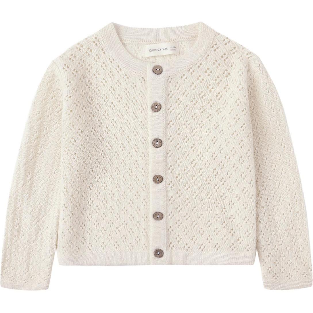 Quincy Mae Knit Cardigan || Natural