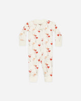 Zip Long Sleeve Sleeper || Heart Balloons by Quincy Mae