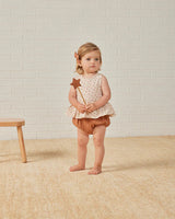 sleeveless peplum set || clay ditsy by Quincy Mae