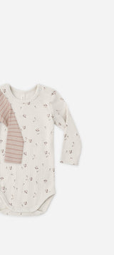 Ribbed Bodysuit || Fall Ditsy by Quincy Mae