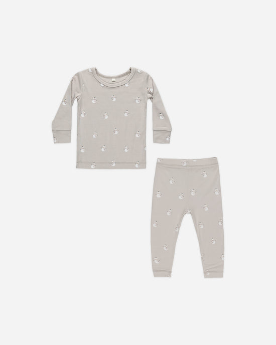 Bamboo Pajama Set || Snowmen by Quincy Mae