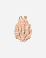 penny romper || melon gingham by Quincy Mae