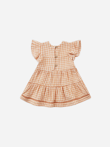 lily dress || melon gingham by Quincy Mae