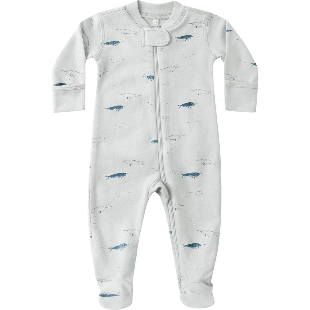 Quincy Mae Zip Long Sleeve Sleeper Footie || Narwhals