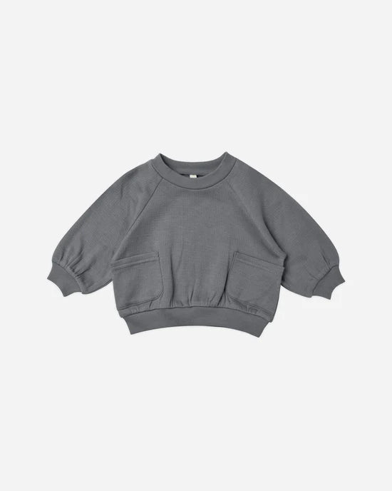 Pocket Sweatshirt || Navy by Quincy Mae