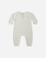 Long Sleeve Pocket Jumpsuit || Laurel Stripe by Quincy Mae