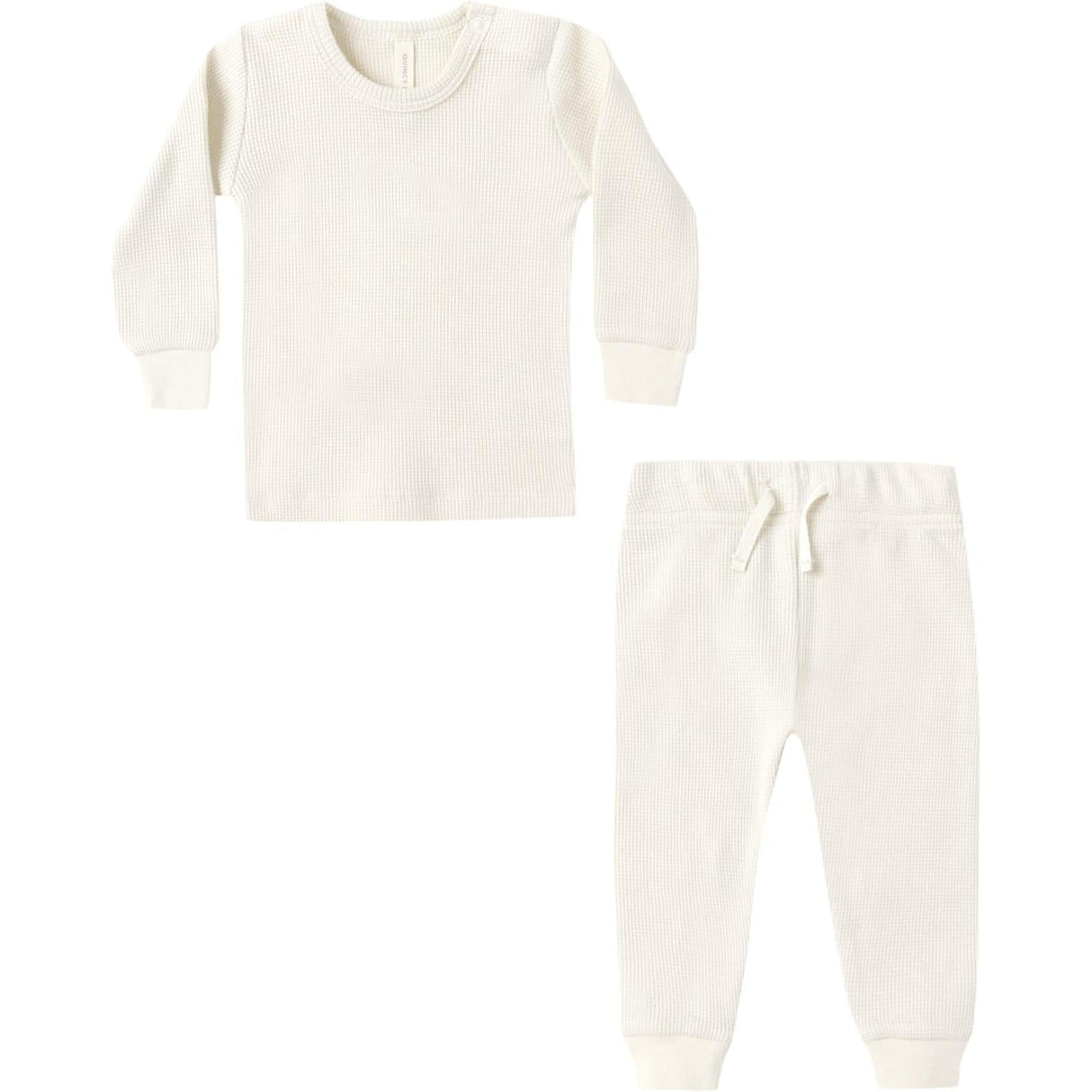 Quincy Mae Waffle Top + Pant Set || Natural