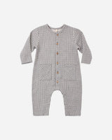 Pocketed Woven Jumpsuit || Midnight Gingham by Quincy Mae
