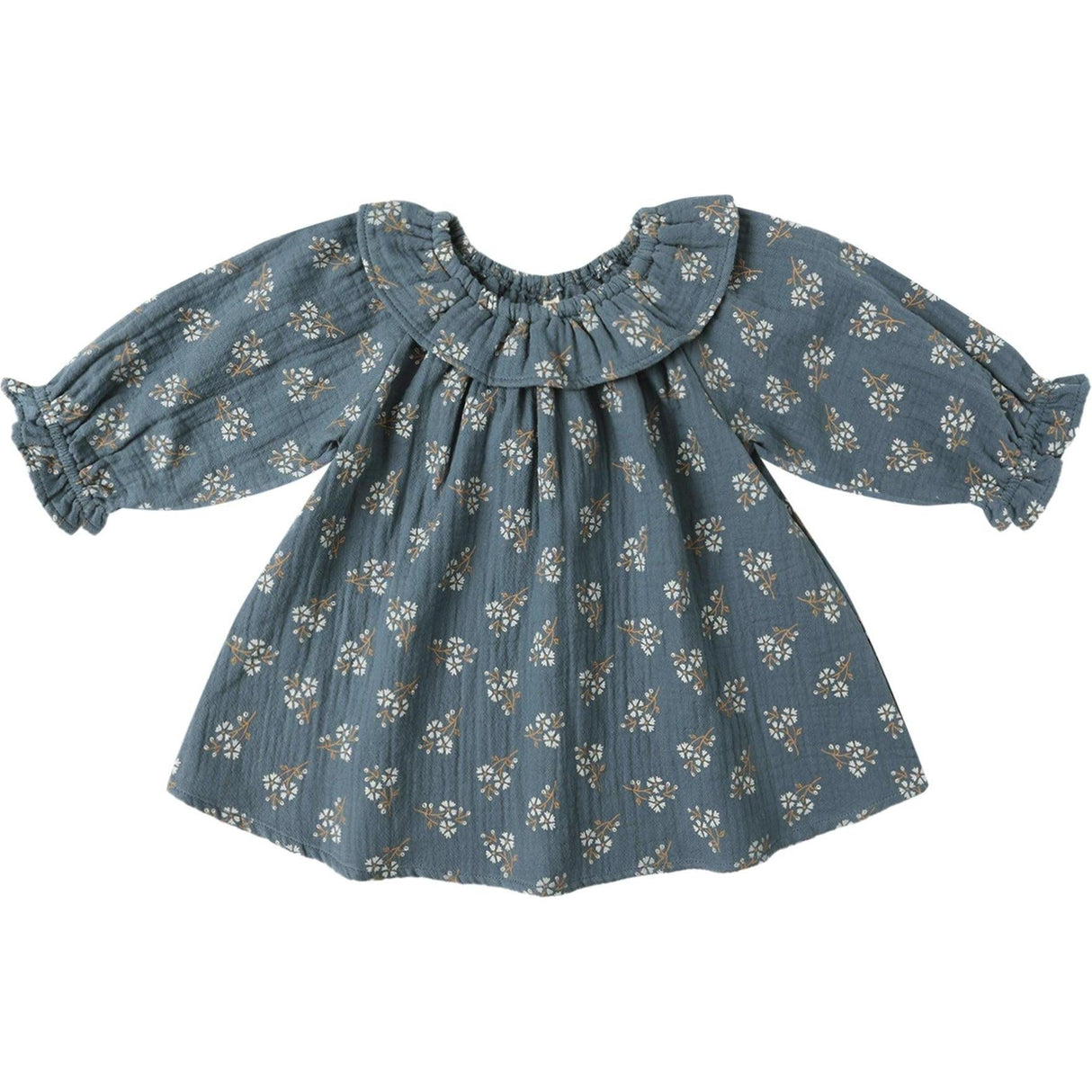 Quincy Mae Long Sleeve Isla Dress || Blue Floral