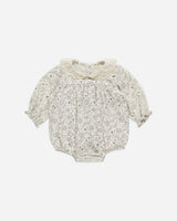 Collared Bubble Romper || Winter Floral by Quincy Mae