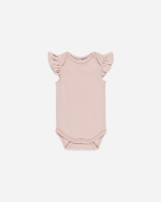 Flutter Sleeve Bodysuit || Bubblegum by Quincy Mae