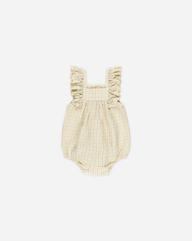 Maya Romper || Yellow Plaid by Quincy Mae