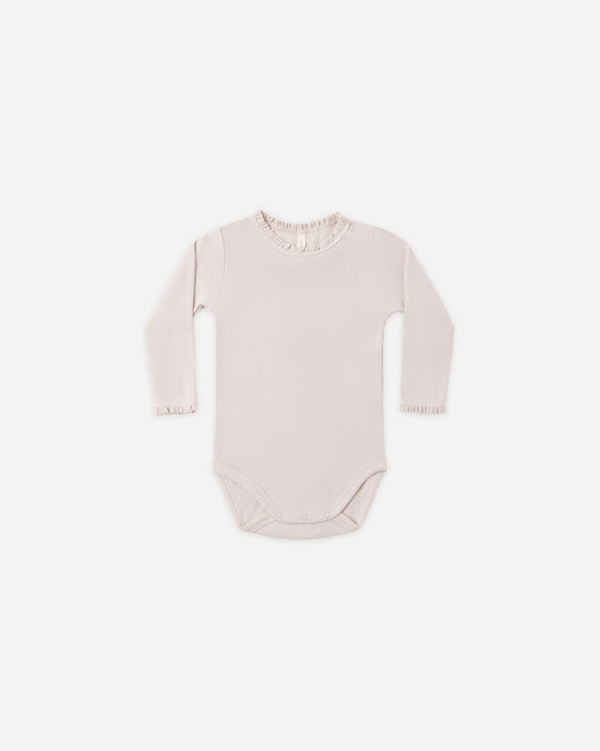 Waffle Long Sleeve Bodysuit || Lilac Mist by Quincy Mae